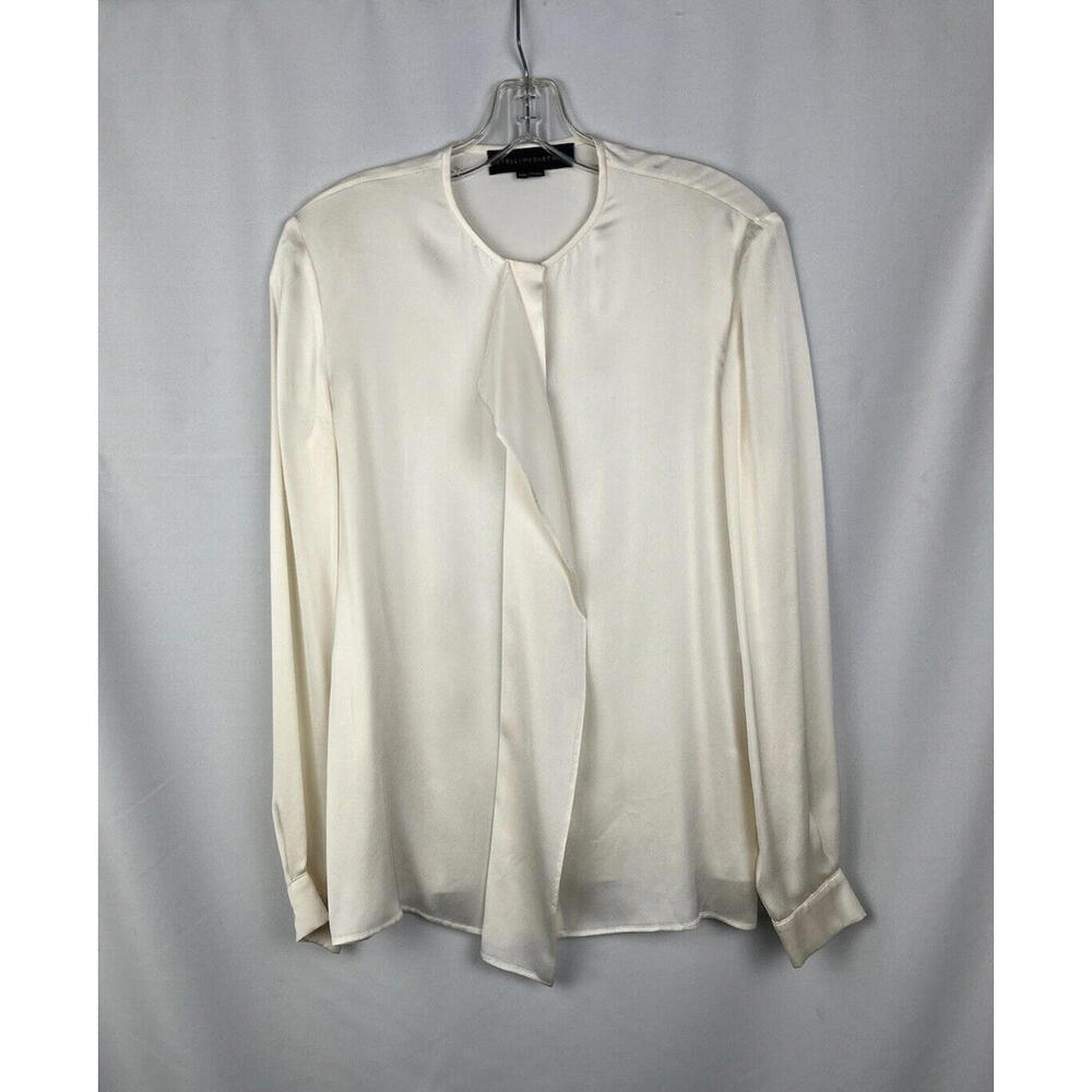 Stella McCartney Silk Blouse Button-Up Ivory Size 42 IT, US 6-8
